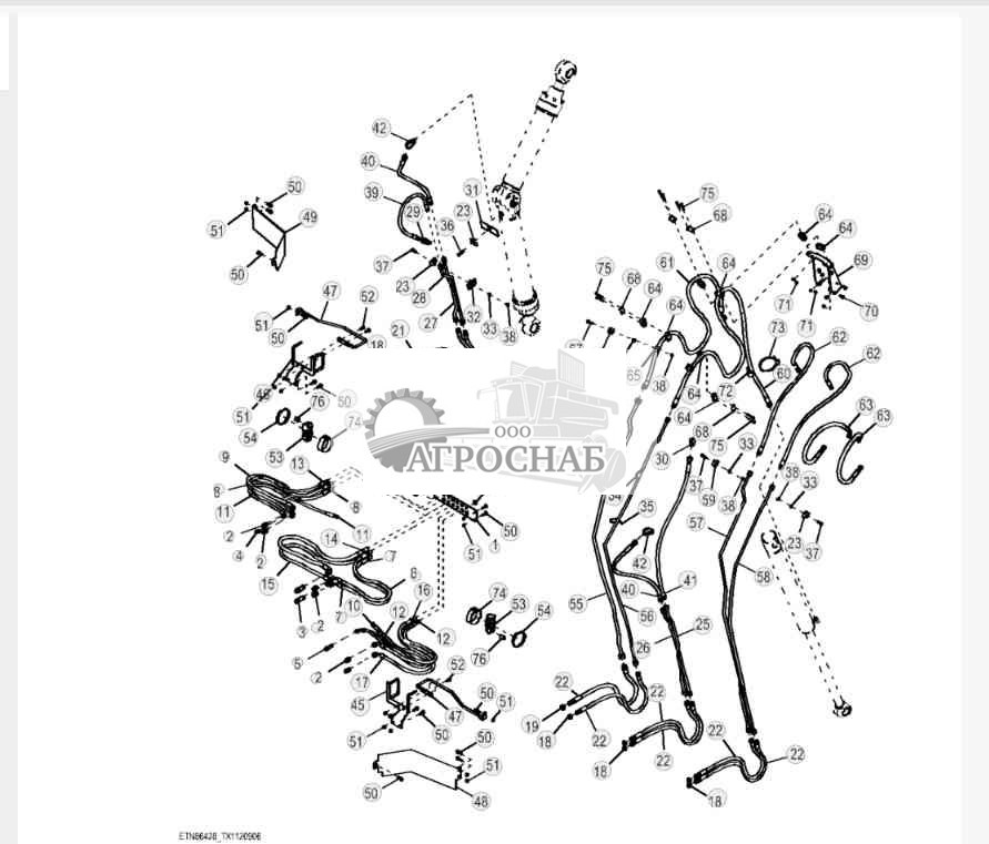 Гидравлическая система телескопической рукояти ковша (232970 